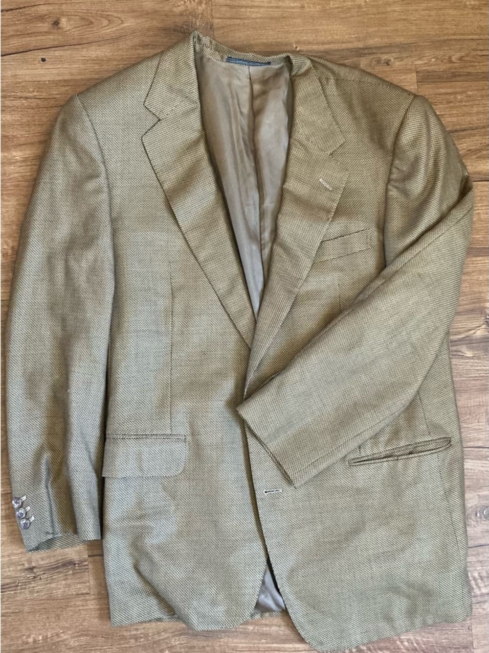 Ermenegildo Zegna Light Tan Herringbone Sport Coat